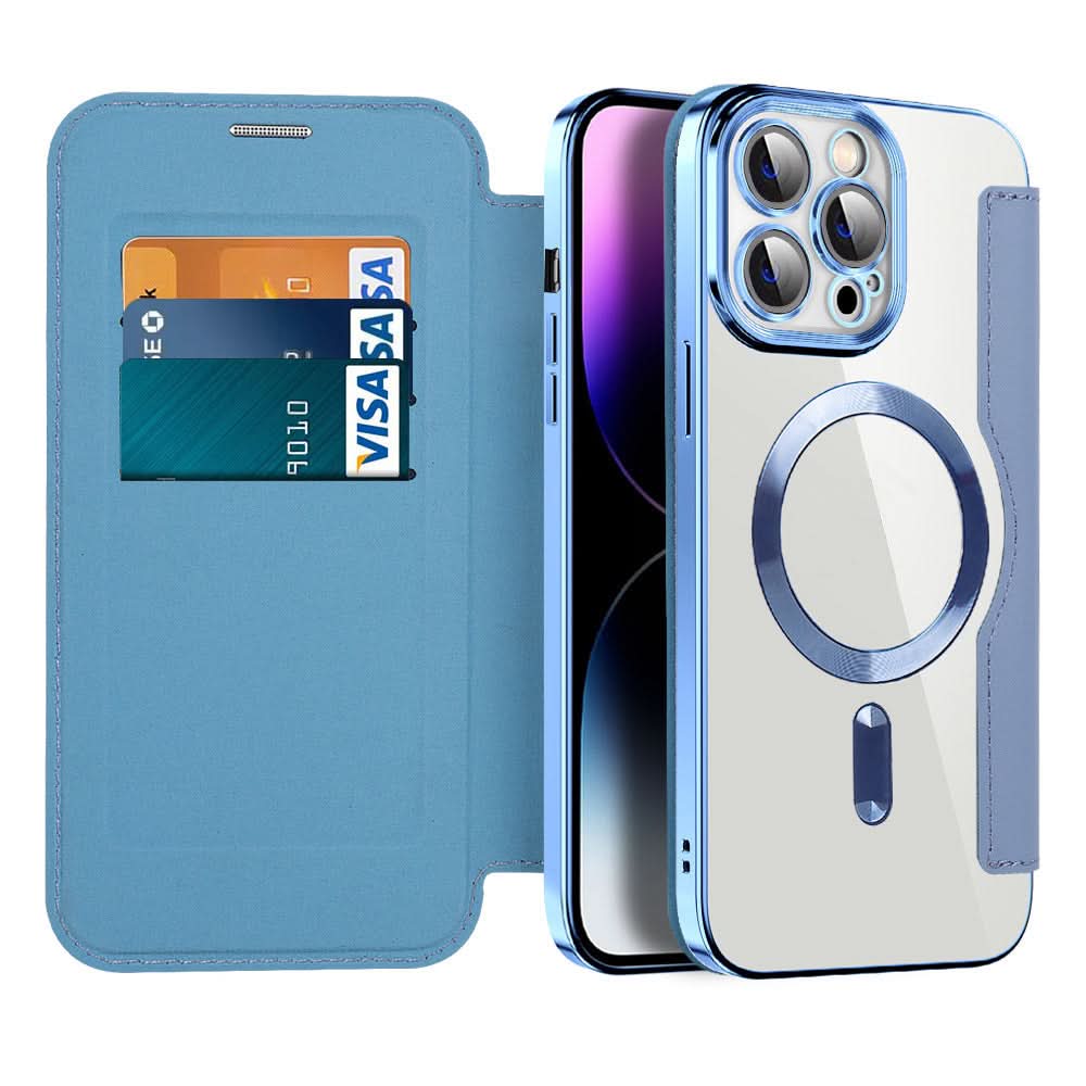 iPhone 11–14 Series Magnetic Leather Folio Case | Ka-mostore