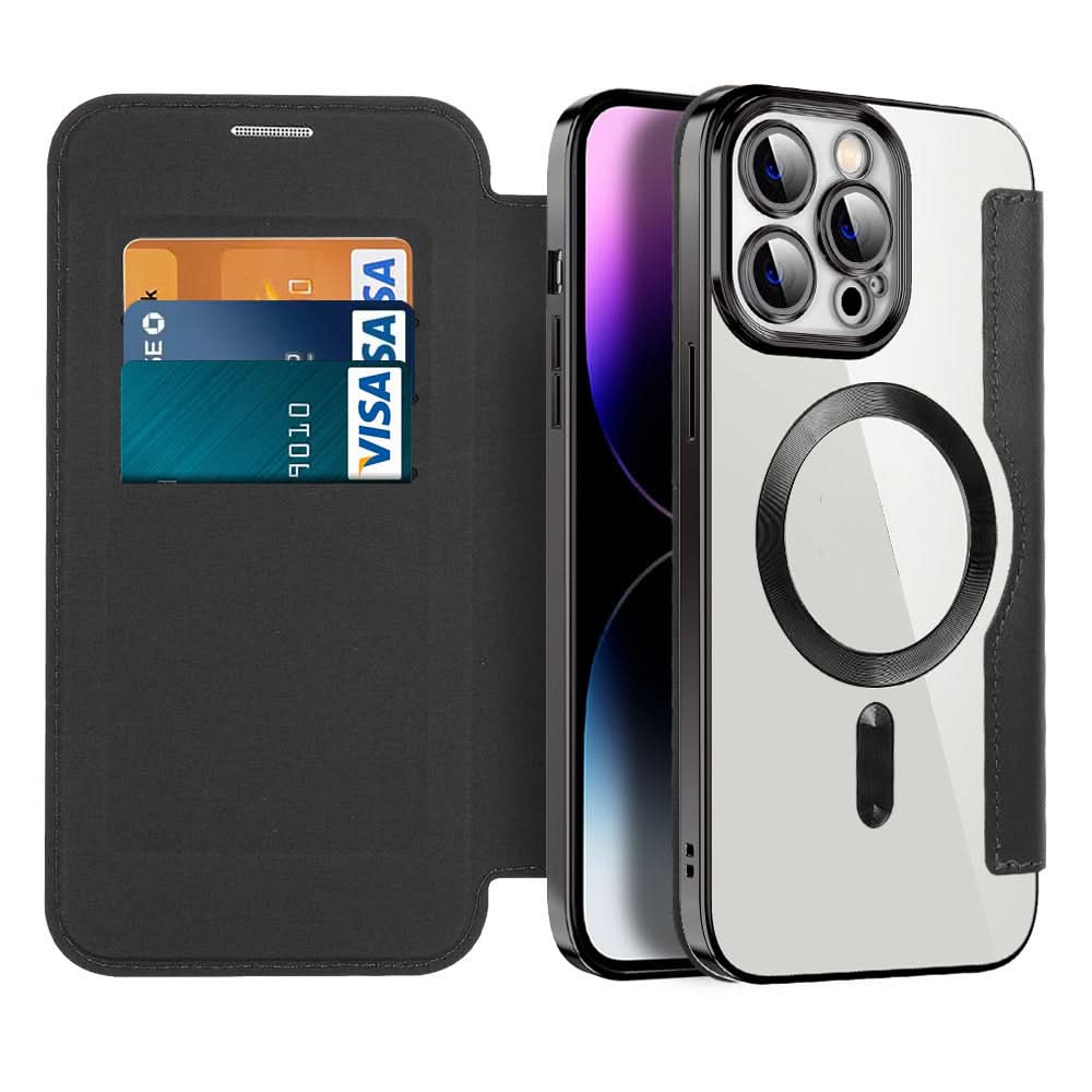 iPhone 11–14 Series Magnetic Leather Folio Case | Ka-mostore