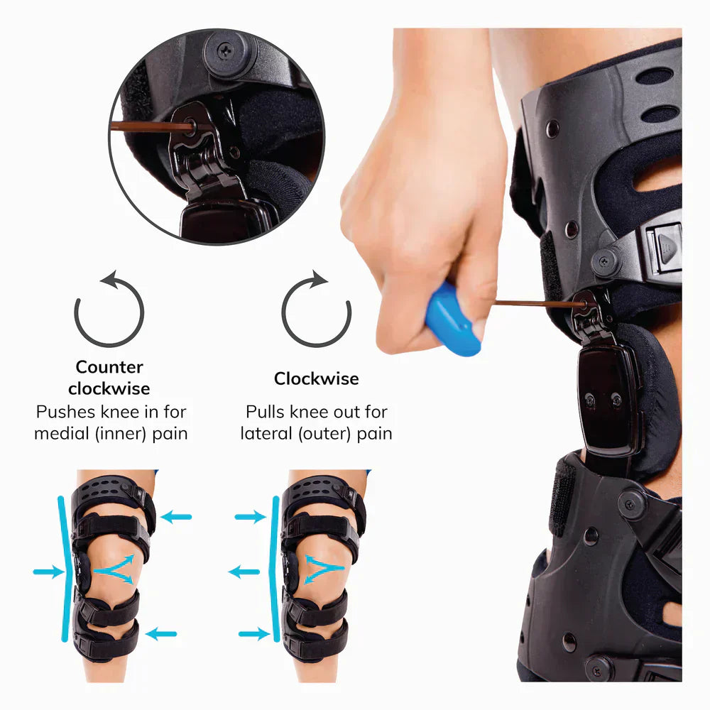 Medical OA Offloading Knee Brace | Unicompartimental Osteoarthritis Orthosis | Varus/Valgus Correction & ROM Control | Medial & Lateral Offloading | Adjustable Range of Motion | Ka-mostore