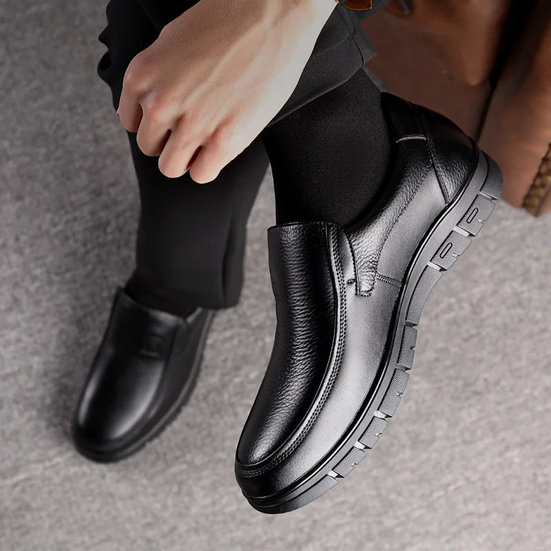 Men's Comfortable Genuine Leather Slip-On Loafers | Ka-mostore
