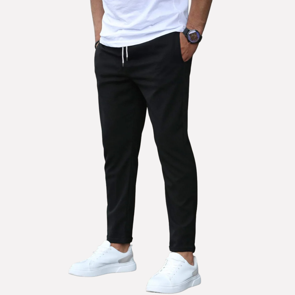Men's Stretch Trousers with Drawstring Waist | Ka-mostore