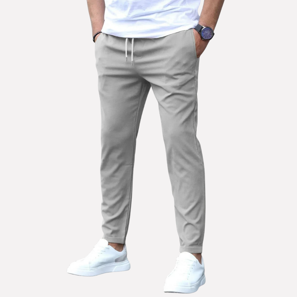 Men's Stretch Trousers with Drawstring Waist | Ka-mostore