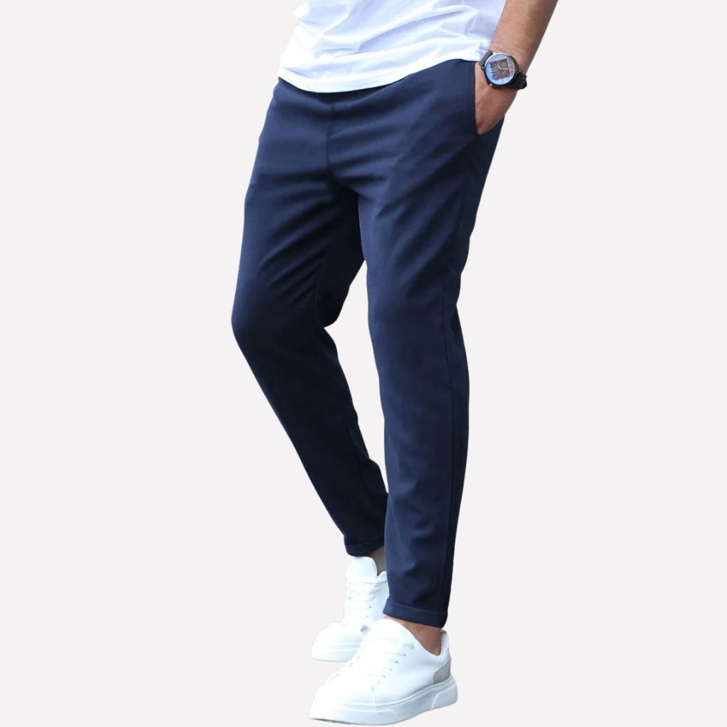 Men's Stretch Trousers with Drawstring Waist | Ka-mostore
