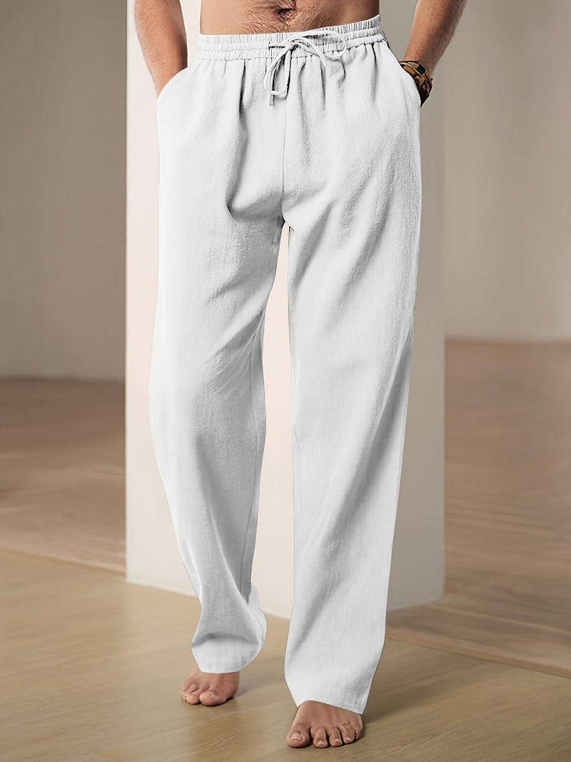 Breathable Linen Drawstring Lounge Pants | Ka-mostore