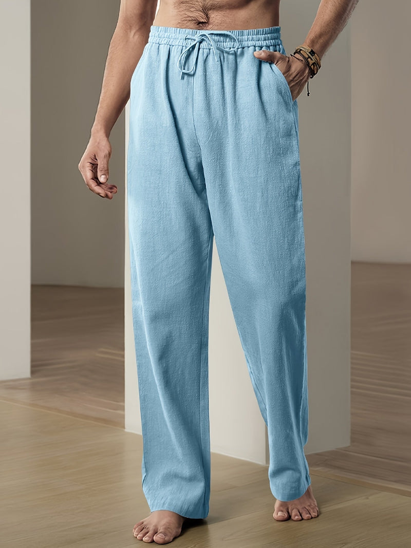 Breathable Linen Drawstring Lounge Pants | Ka-mostore
