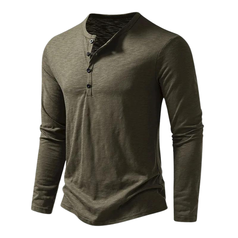 Ležérní henley košile s dlouhým rukávem pro každodenní nošení | Ka-mostore