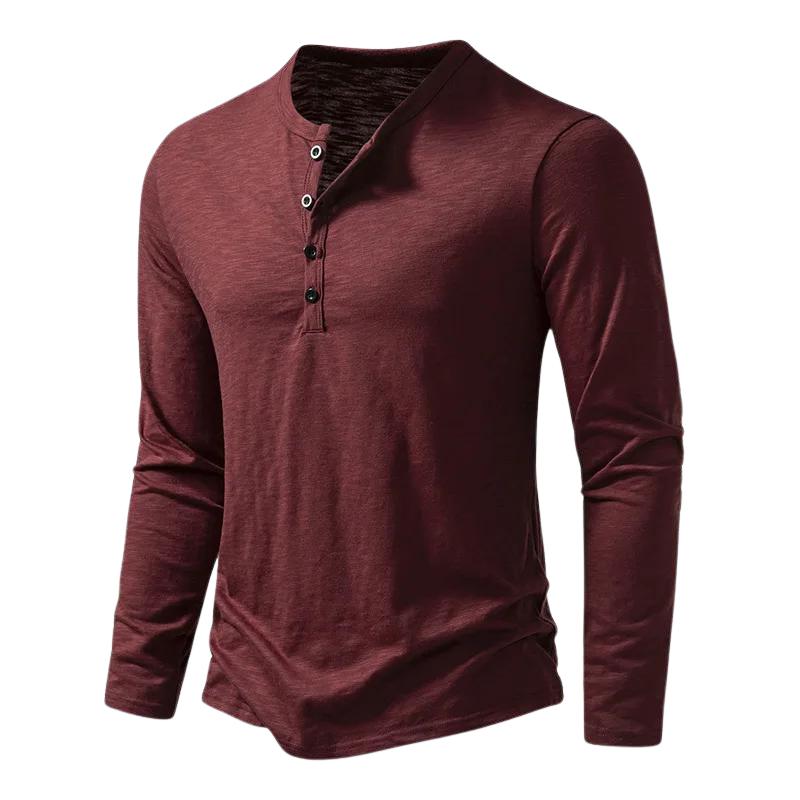 Ležérní henley košile s dlouhým rukávem pro každodenní nošení | Ka-mostore