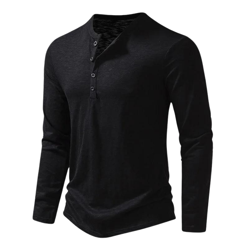 Ležérní henley košile s dlouhým rukávem pro každodenní nošení | Ka-mostore
