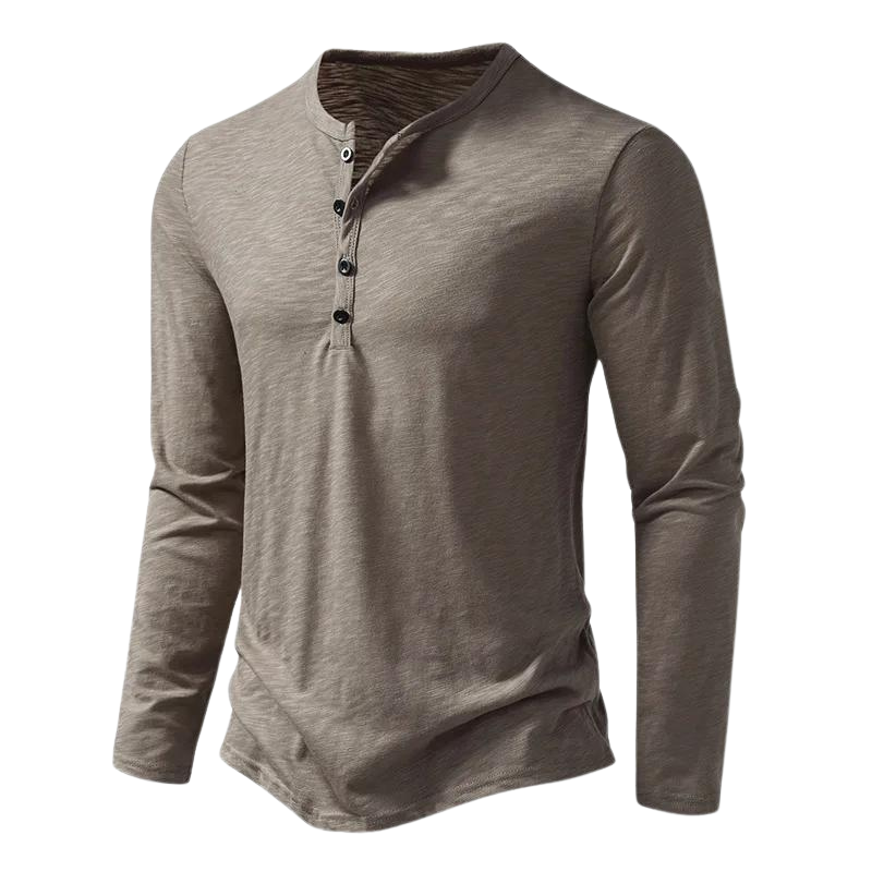 Ležérní henley košile s dlouhým rukávem pro každodenní nošení | Ka-mostore