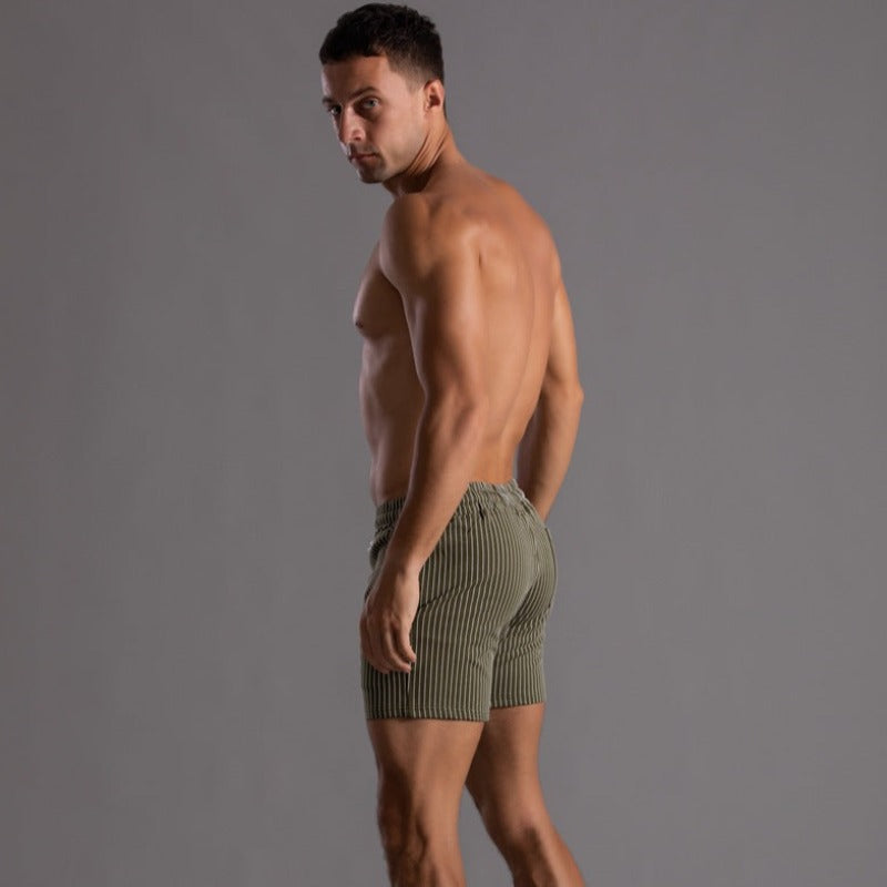 Komfortable nålestribede shorts med snøre | Ka-mostore