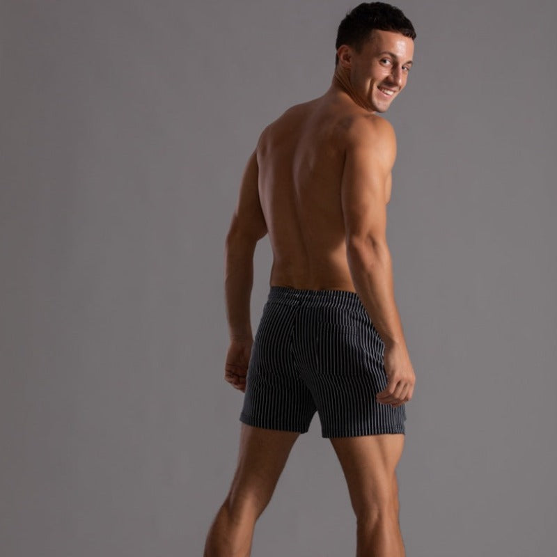 Komfortable nålestribede shorts med snøre | Ka-mostore