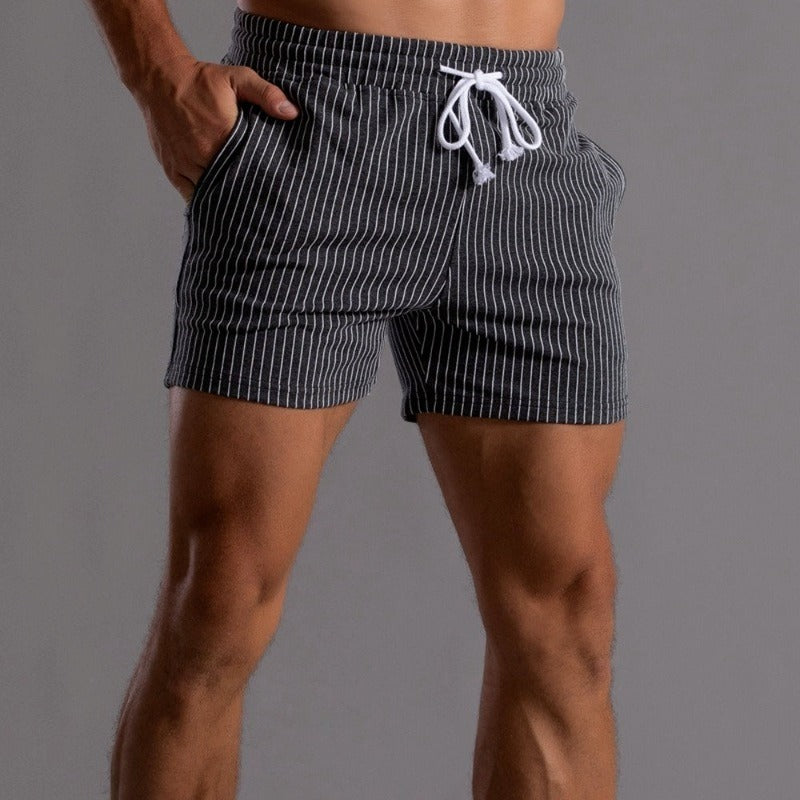 Komfortable nålestribede shorts med snøre | Ka-mostore