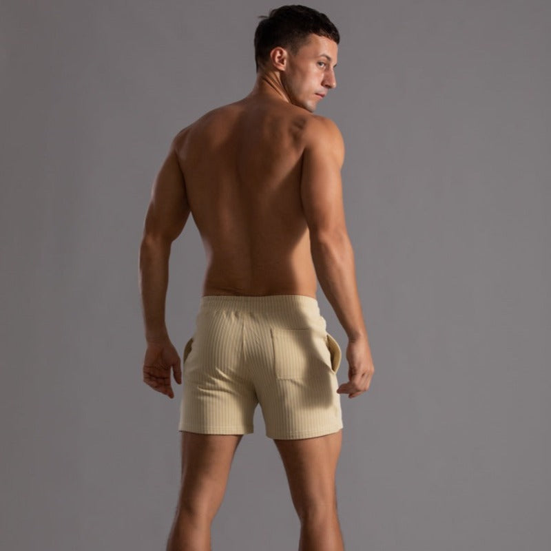 Komfortable nålestribede shorts med snøre | Ka-mostore