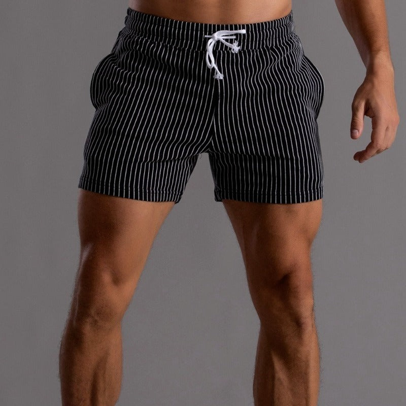 Komfortable nålestribede shorts med snøre | Ka-mostore