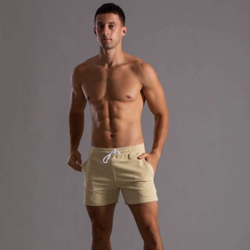 Komfortable nålestribede shorts med snøre | Ka-mostore