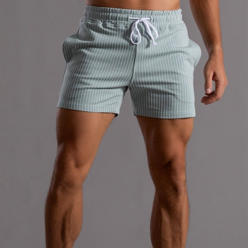 Komfortable nålestribede shorts med snøre | Ka-mostore