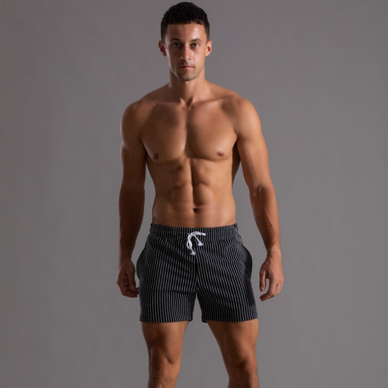 Komfortable nålestribede shorts med snøre | Ka-mostore