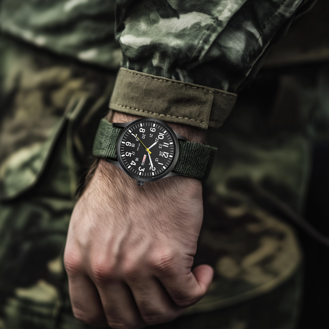 Men's Robust Outdoor Watch – Waterproof Military Style in Stainless Steel | Ka-mostore