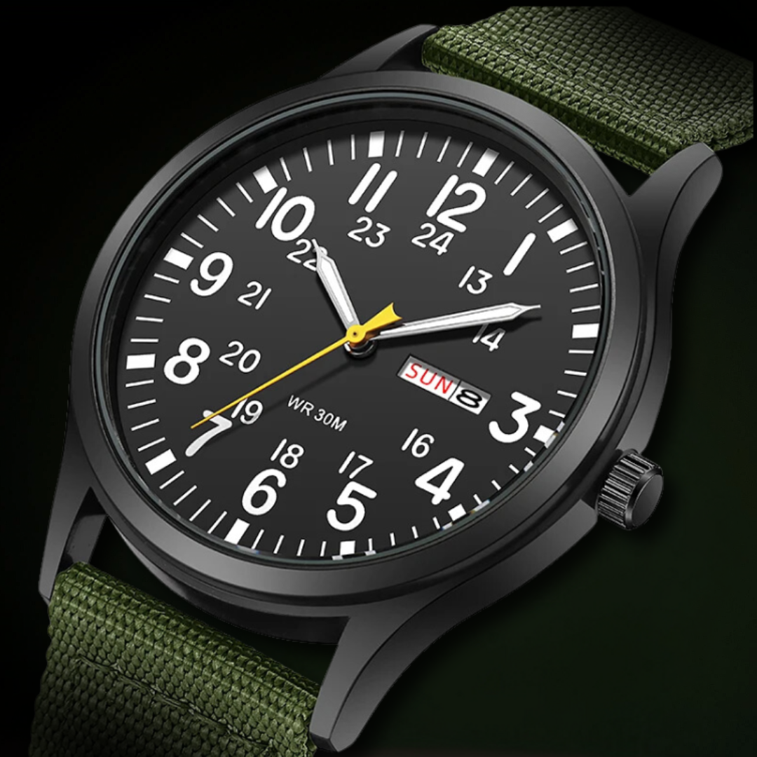 Men's Robust Outdoor Watch – Waterproof Military Style in Stainless Steel | Ka-mostore
