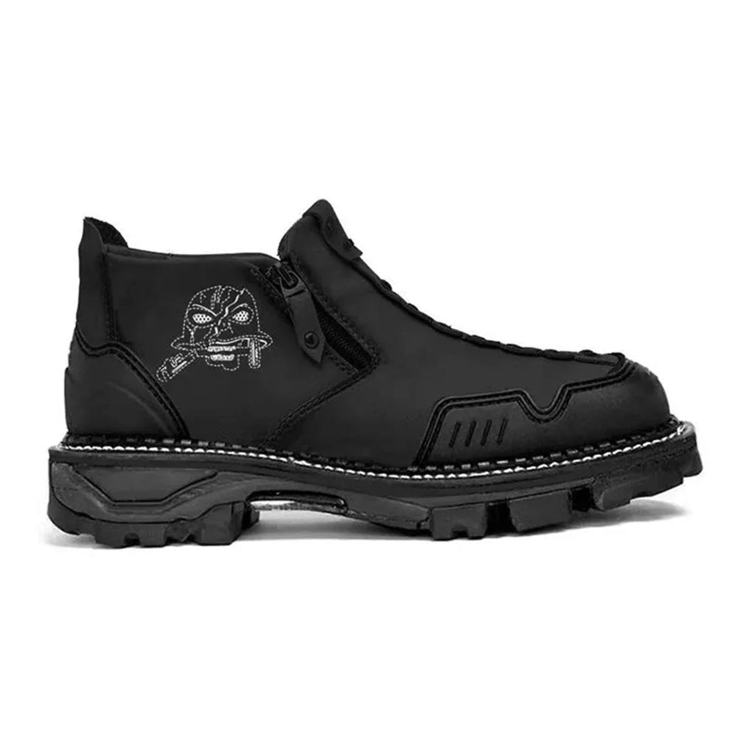 Men's Skull Accent Ankle Boots | Ka-mostore