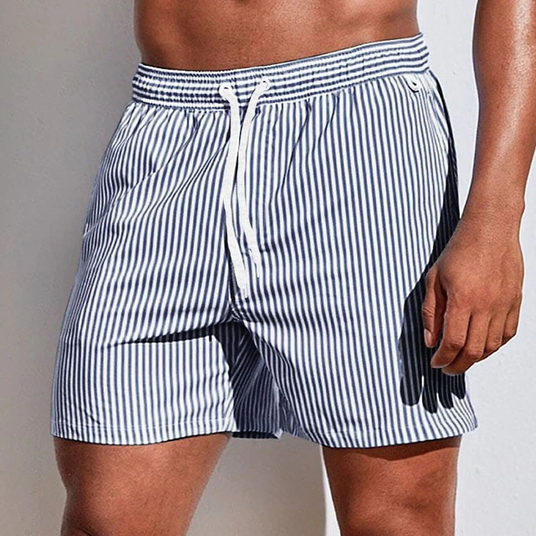 Airy Striped Swim Shorts | Ka-mostore