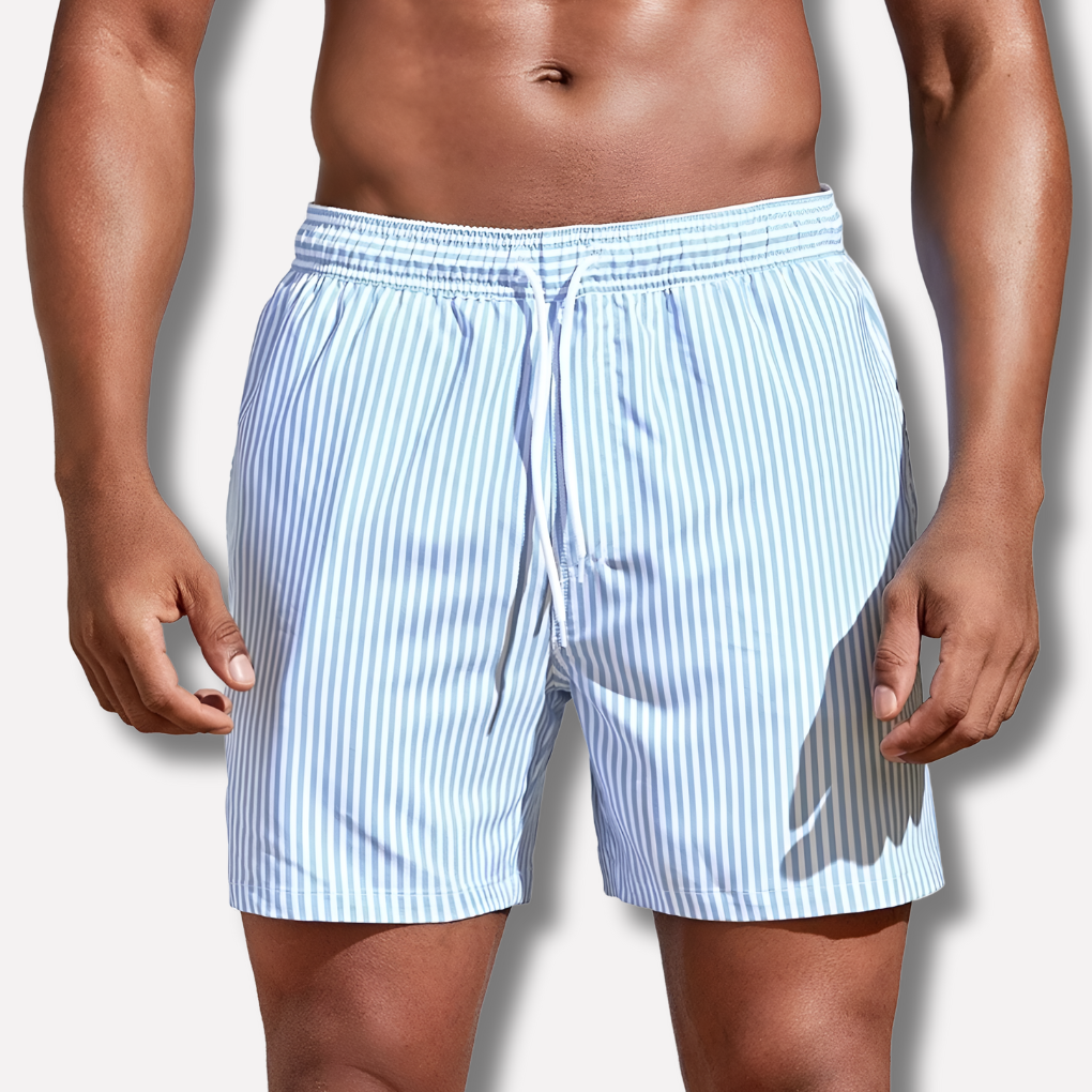 Airy Striped Swim Shorts | Ka-mostore