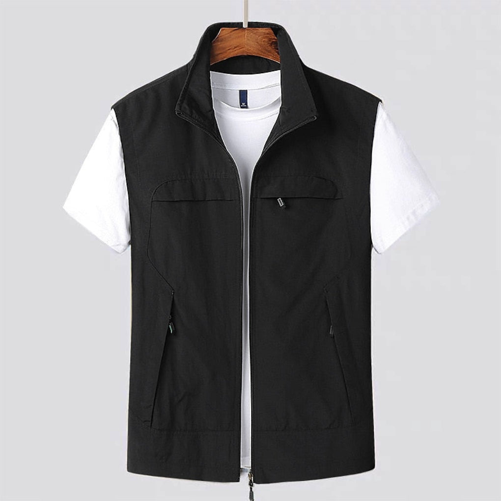 Men's Zip Front Vest with Pockets | Ka-mostore