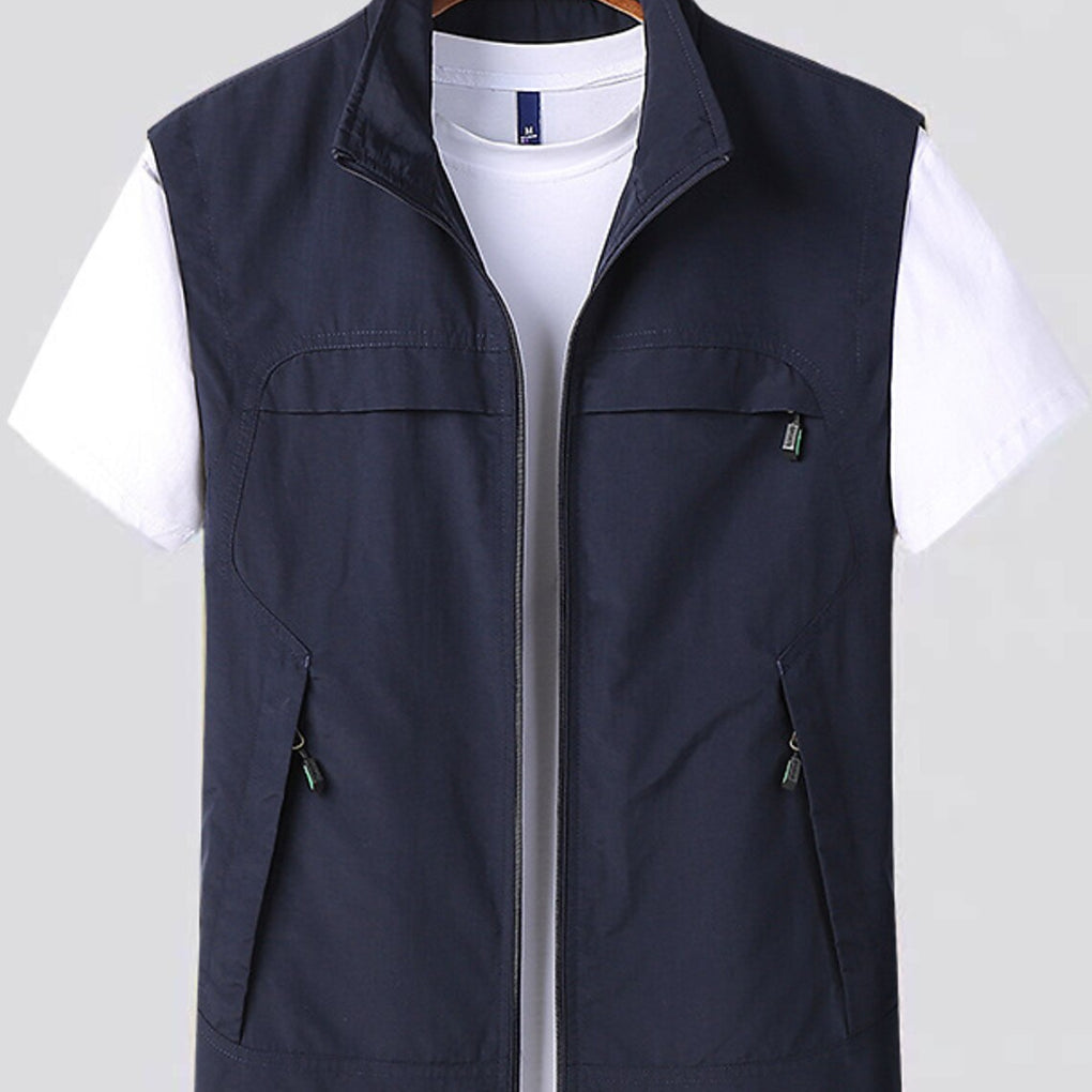 Men's Zip Front Vest with Pockets | Ka-mostore