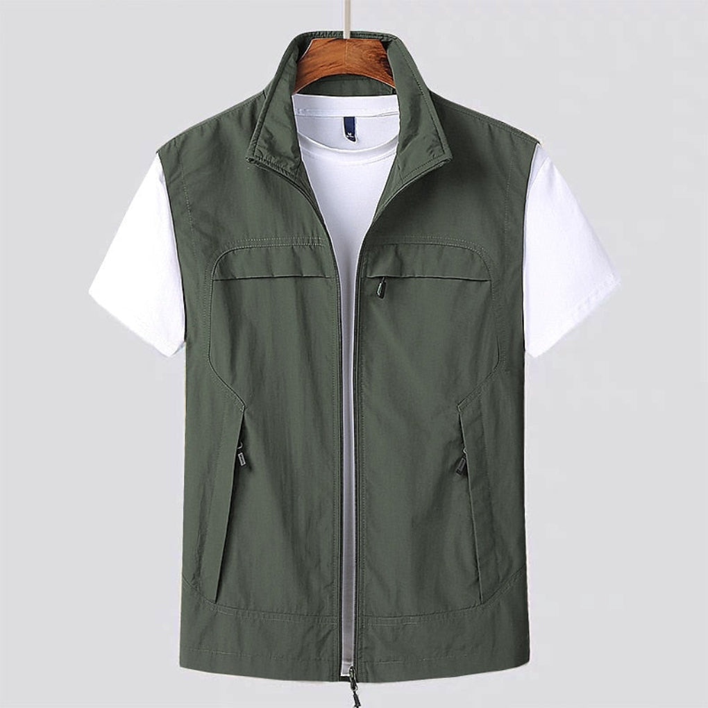 Men's Zip Front Vest with Pockets | Ka-mostore