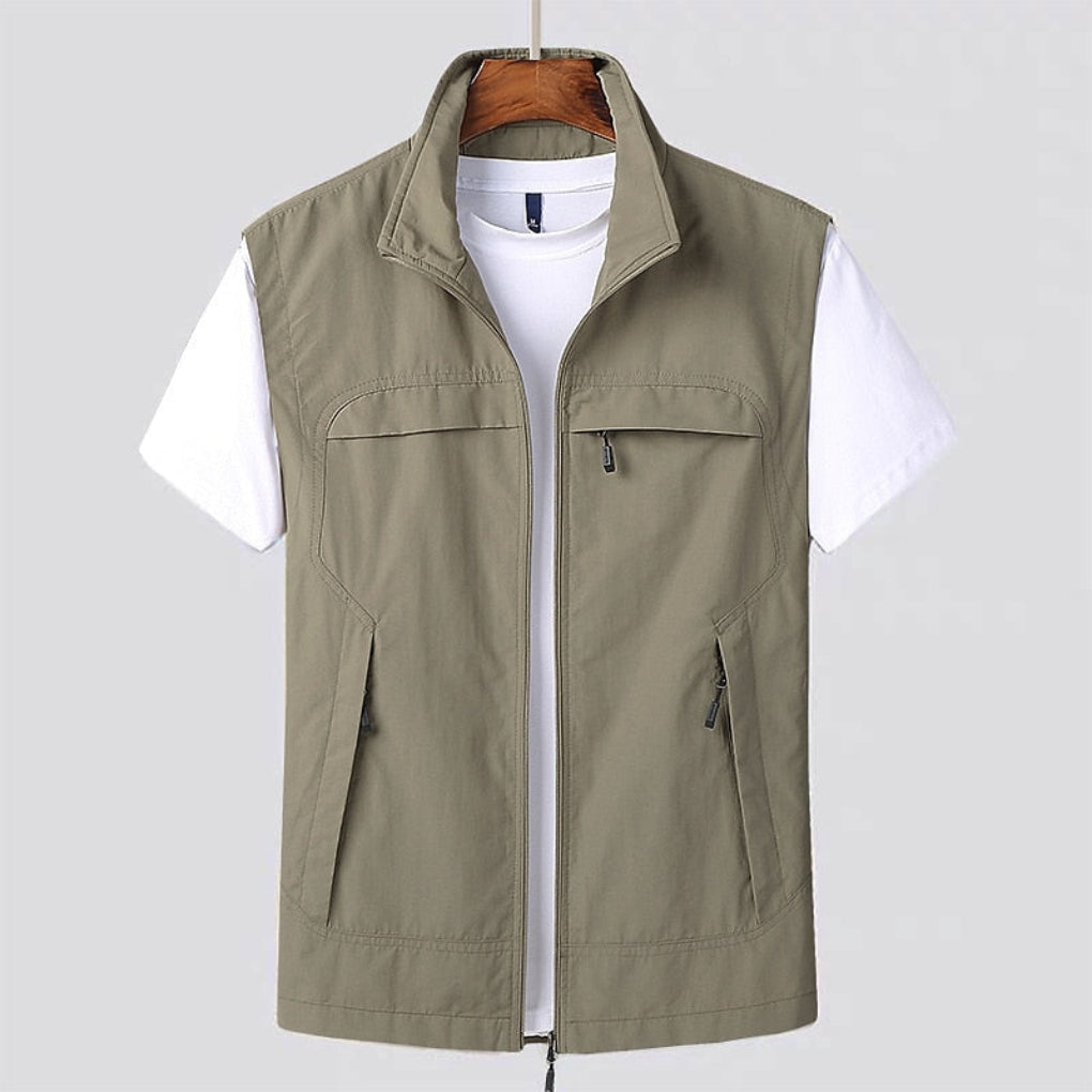 Men's Zip Front Vest with Pockets | Ka-mostore