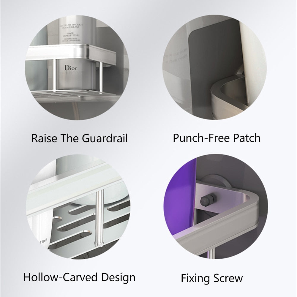 Metal Suction Cup Bathroom Shelves | Ka-mostore
