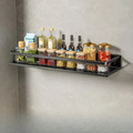 Metal Wall Shelf for Kitchen | Space-Saving Storage | Black | Ka-mostore