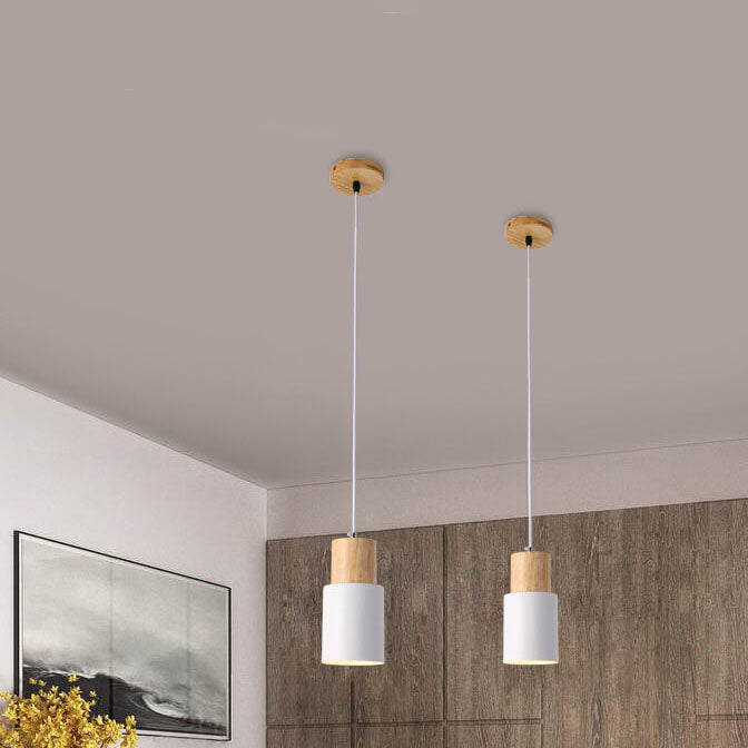 Metal Wood Pendant Light | Modern Industrial Design | Ka-mostore