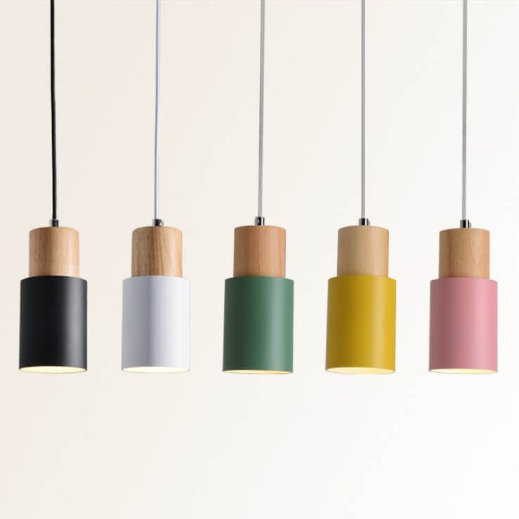 Metal Wood Pendant Light | Modern Industrial Design | Ka-mostore