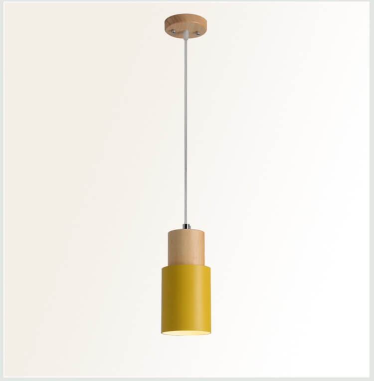 Metal Wood Pendant Light | Modern Industrial Design | Ka-mostore