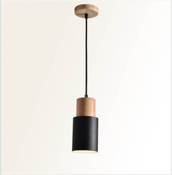 Metal Wood Pendant Light | Modern Industrial Design | Ka-mostore
