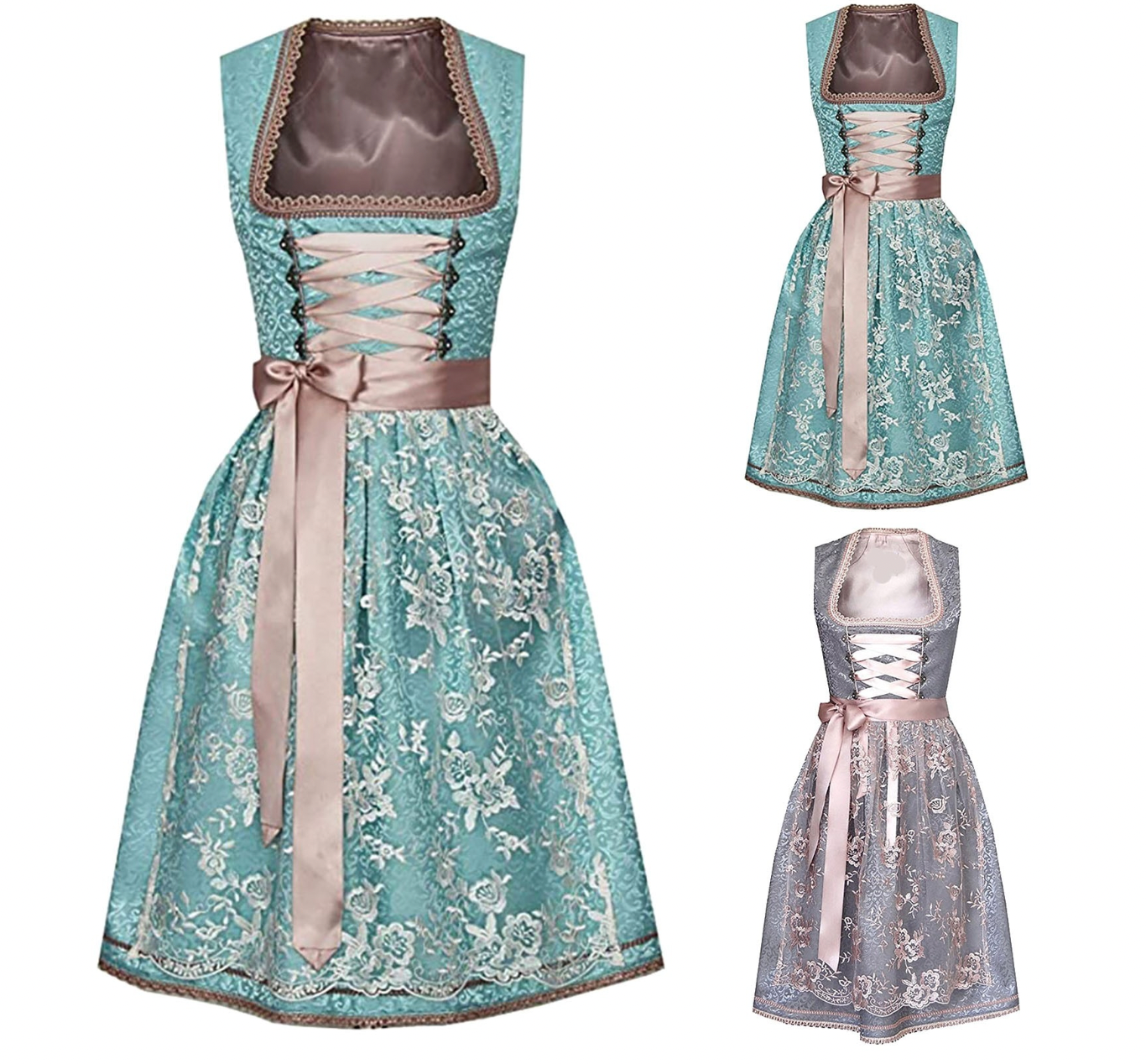 Ornate blonde Trachten-kjole til kvinder | Ka-mostore