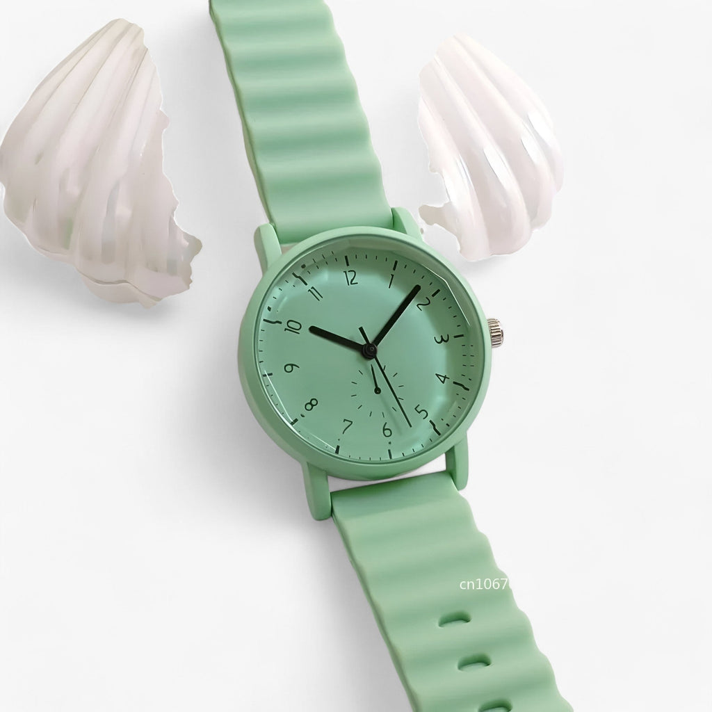 Hodinky Mina Jelly – barevné quartzové hodinky s elegantním silikonovým vlnitým řemínkem | Ka-mostore