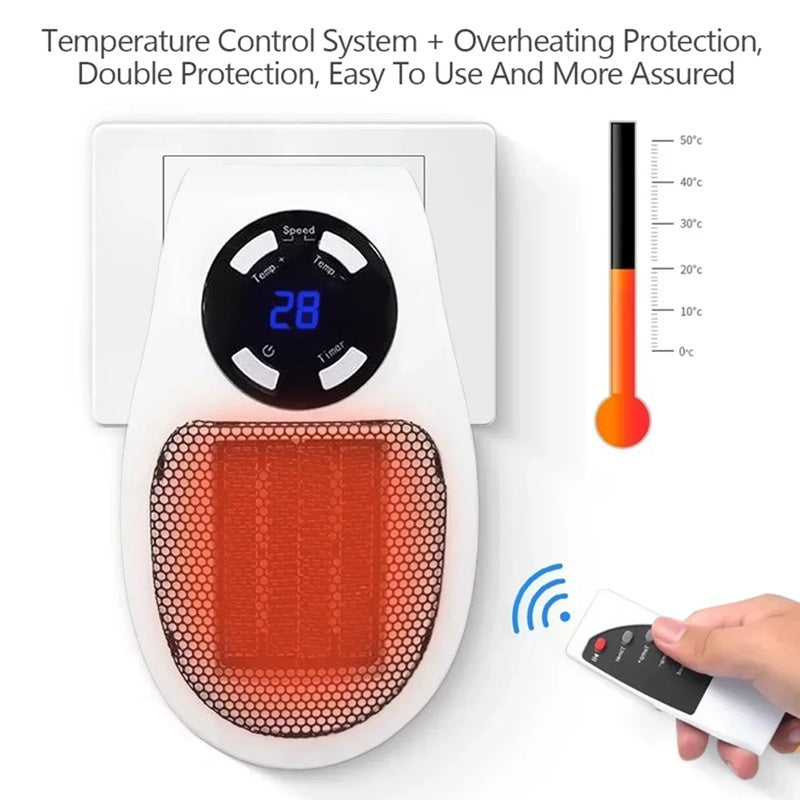 Mini Portable Heater with LED Display and Smart Temperature Control | Ka-mostore