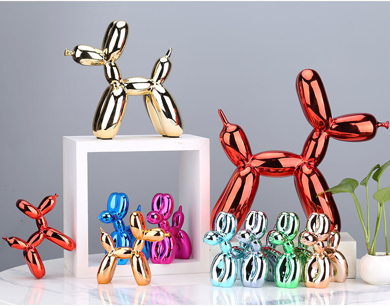 – Modern Balloon Dog Sculpture with Metallic Surface | Ka-mostore