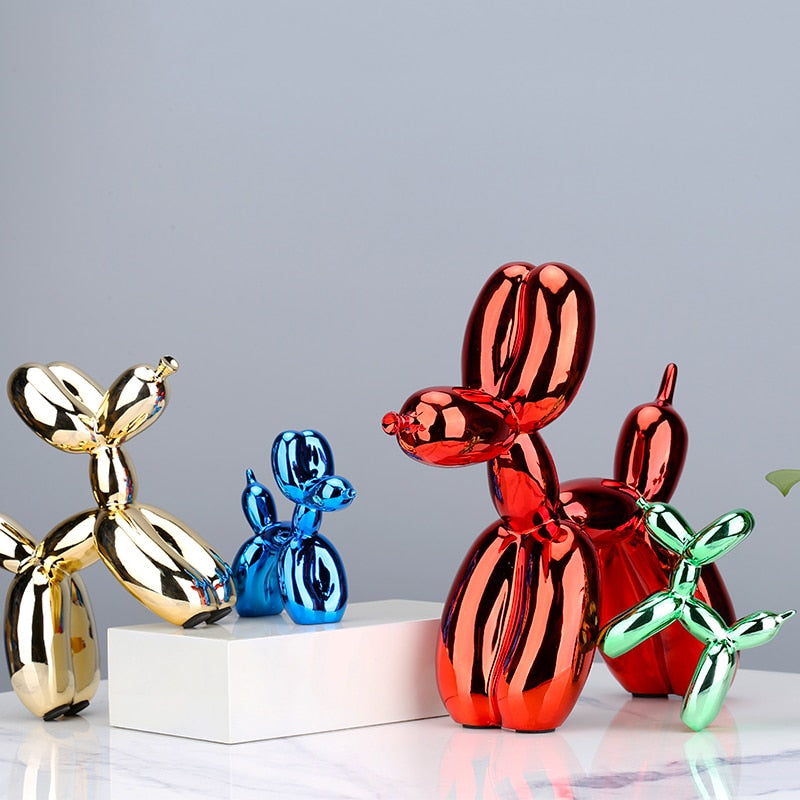 – Modern Balloon Dog Sculpture with Metallic Surface | Ka-mostore