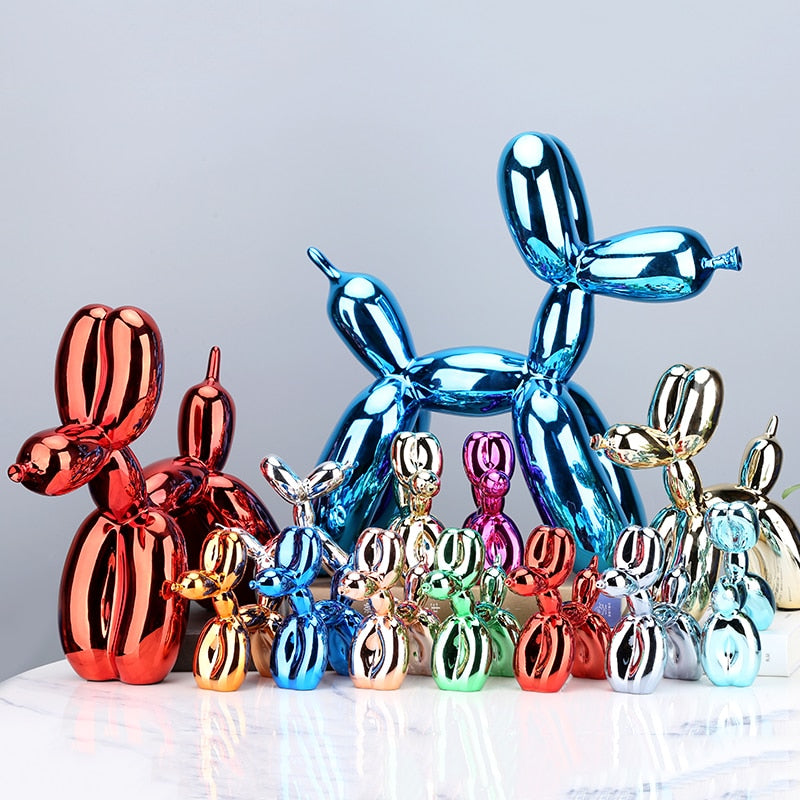 – Modern Balloon Dog Sculpture with Metallic Surface | Ka-mostore