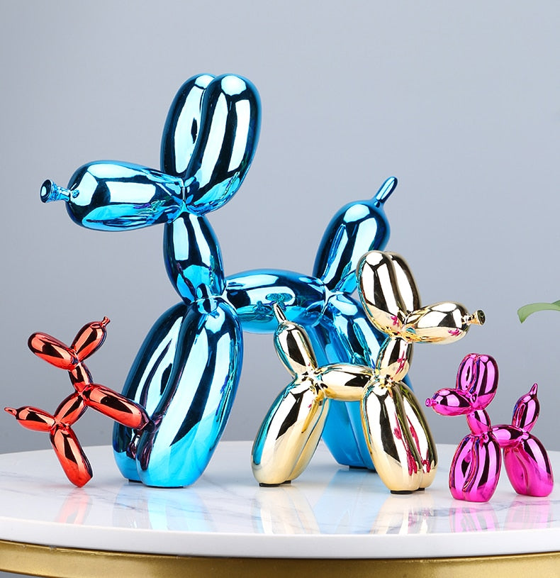 – Modern Balloon Dog Sculpture with Metallic Surface | Ka-mostore
