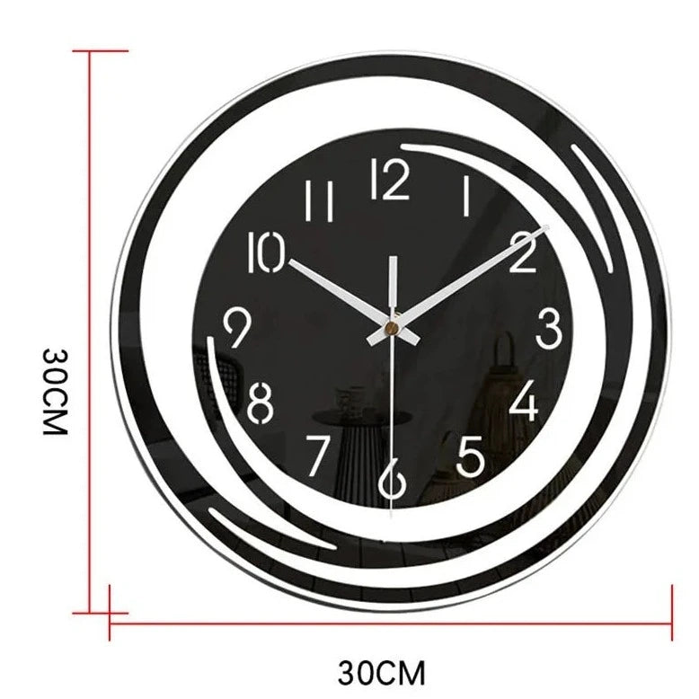 Modern Circular Wall Clock with Abstract Design | Ka-mostore