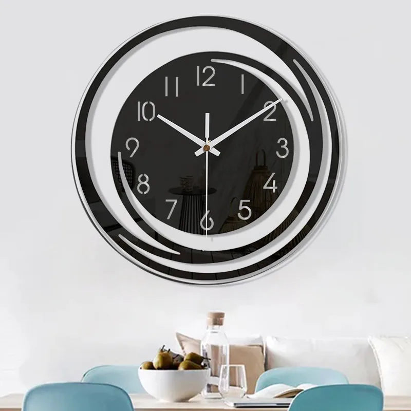 Modern Circular Wall Clock with Abstract Design | Ka-mostore
