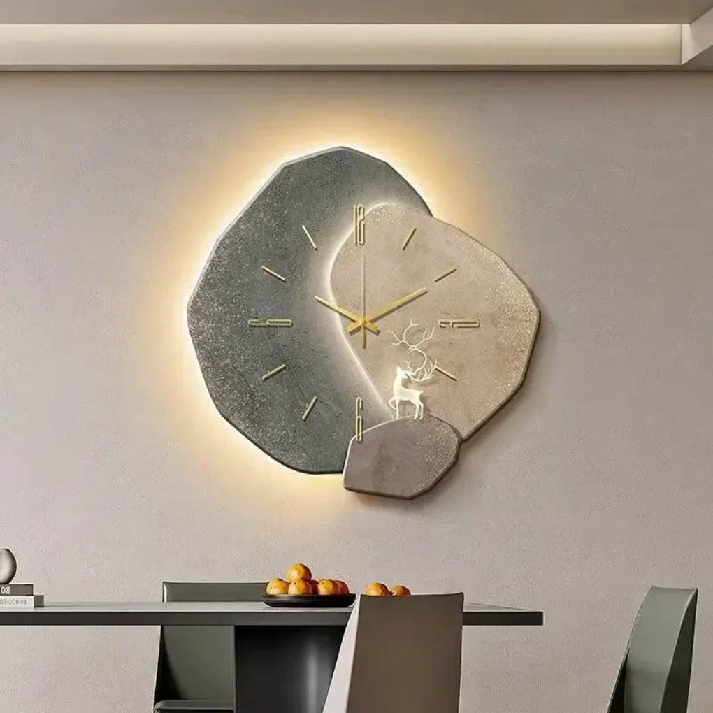 Modern LED Wall Clock with Ambient Light | Ka-mostore