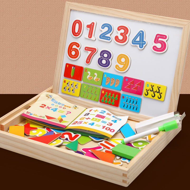 Montessori 2-in-1 Magnetic Board & Chalkboard for Kids | Ka-mostore
