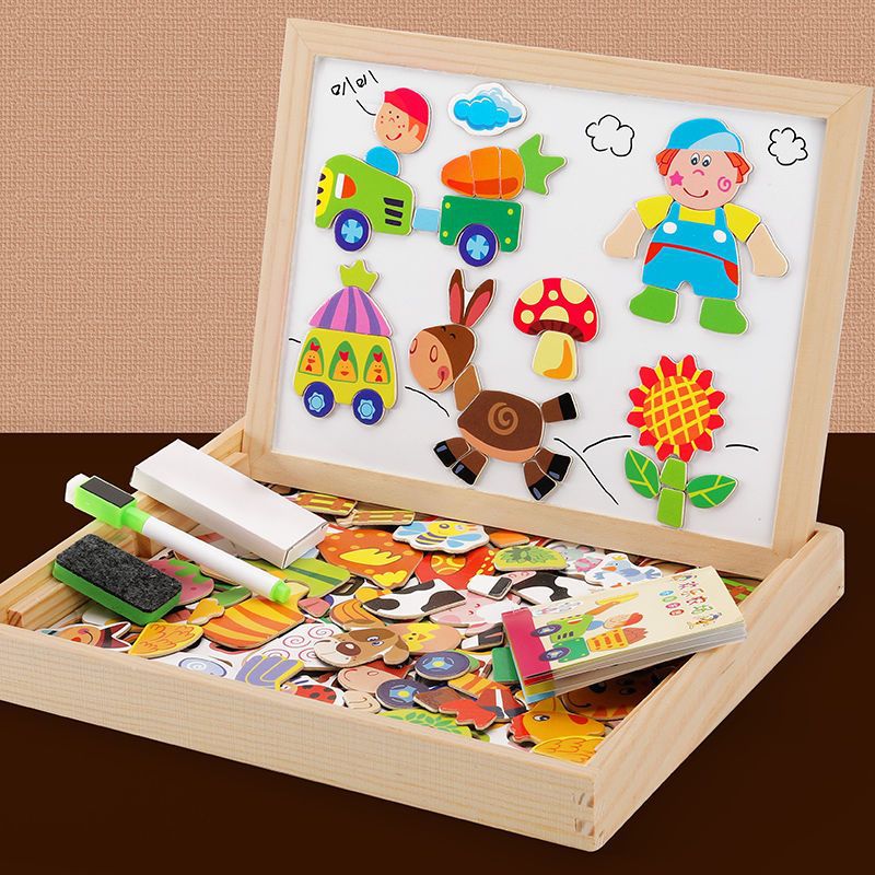 Montessori 2-in-1 Magnetic Board & Chalkboard for Kids | Ka-mostore