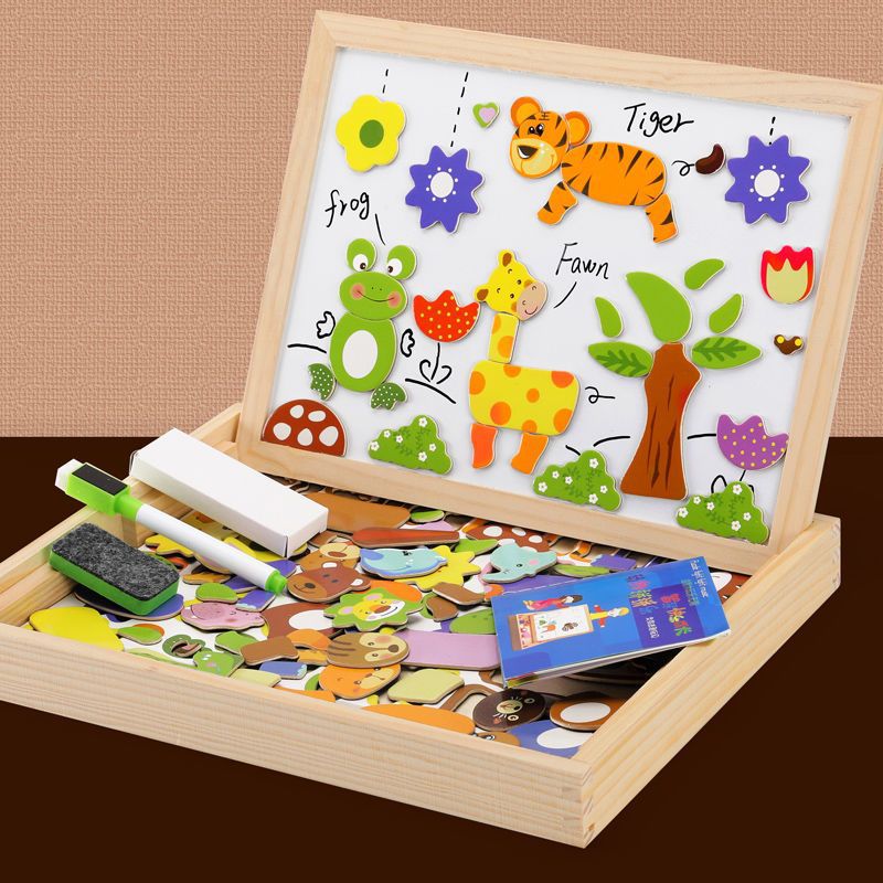 Montessori 2-in-1 Magnetic Board & Chalkboard for Kids | Ka-mostore