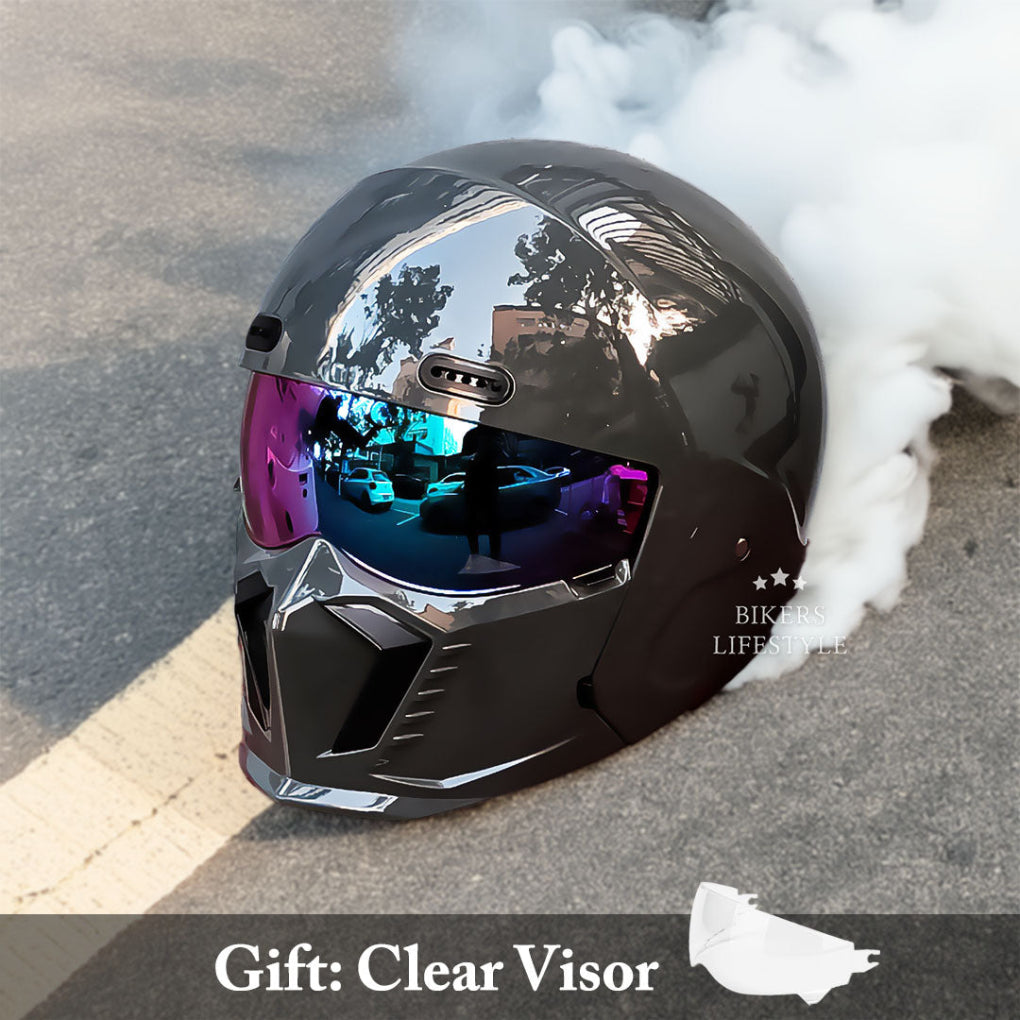 Full Face Motorcycle Helmet with Protective Chin Bar | Ka-mostore